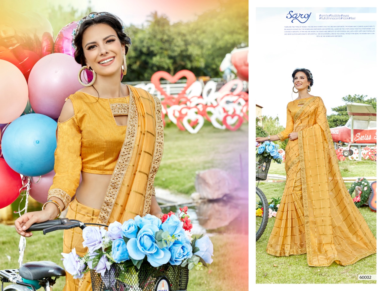 Saroj Present Neerja Party Wear Sarees Catalogue