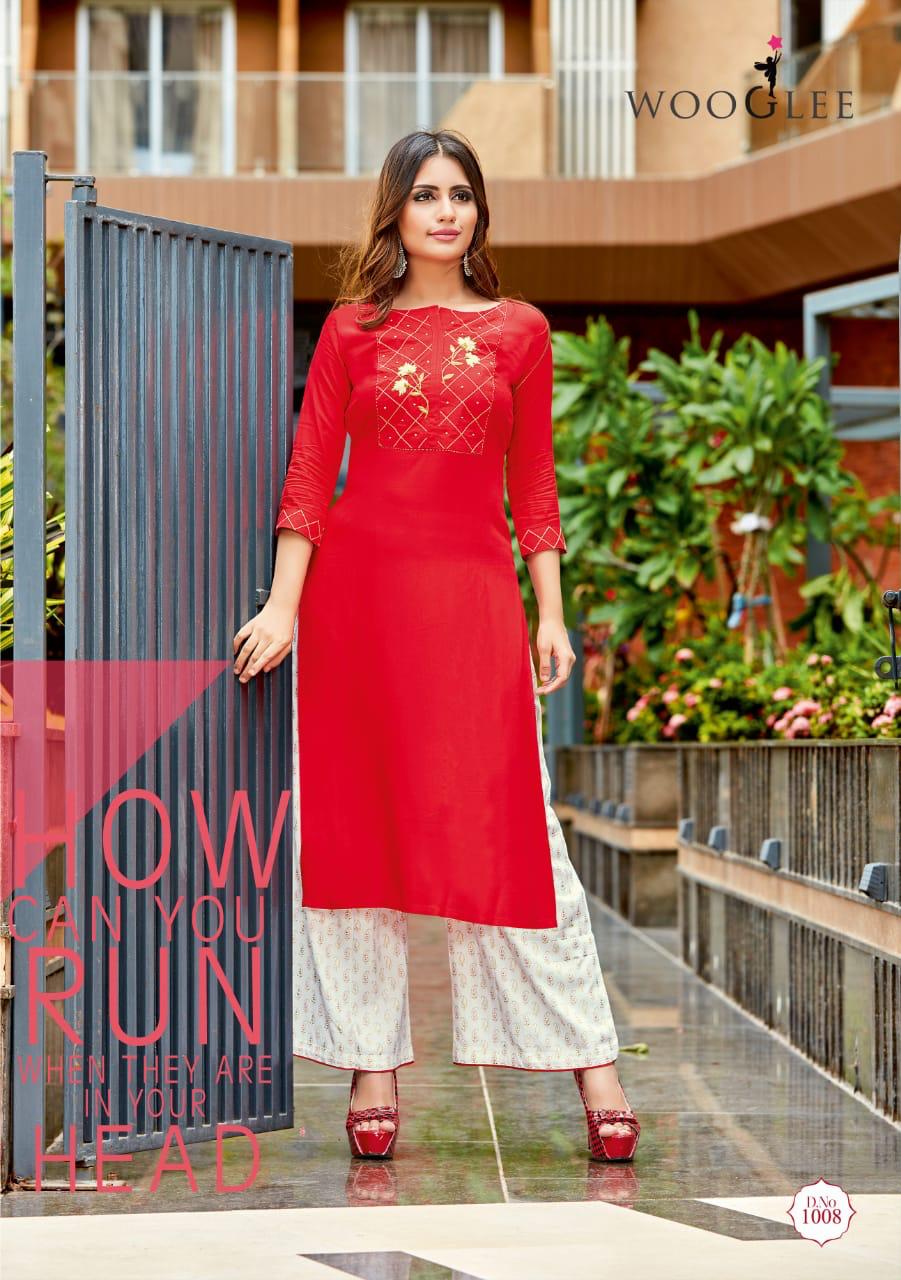 Wooglee Fashion  Present Celebration Kurtis With Plazzo Collection