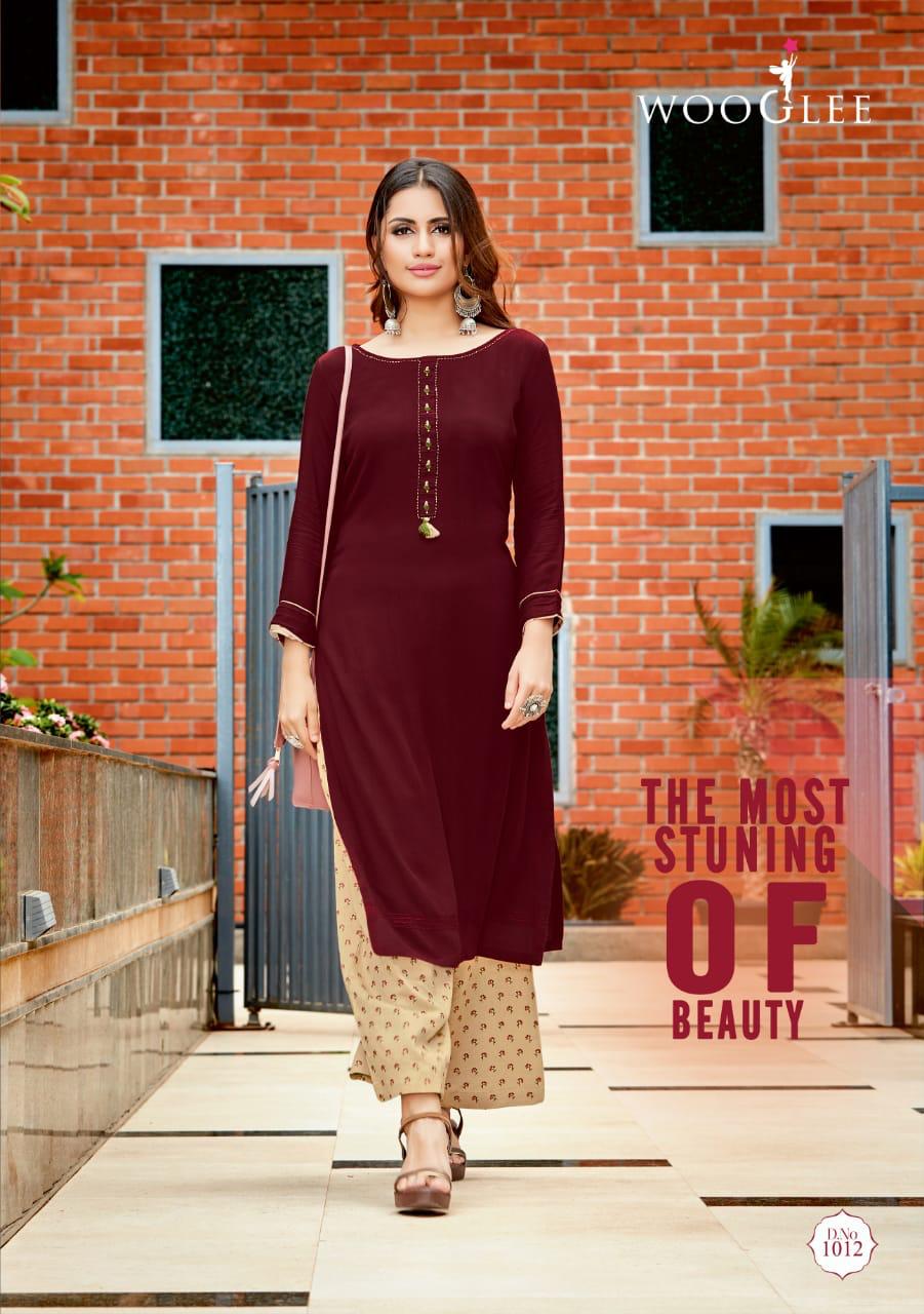 Wooglee Fashion  Present Celebration Kurtis With Plazzo Collection