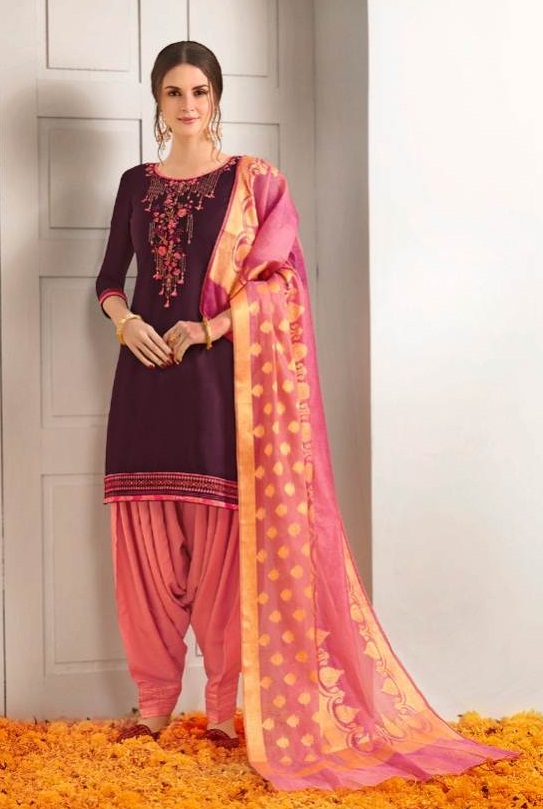 Kalaroop Present Sunheri By Patiala Ready Made Collection