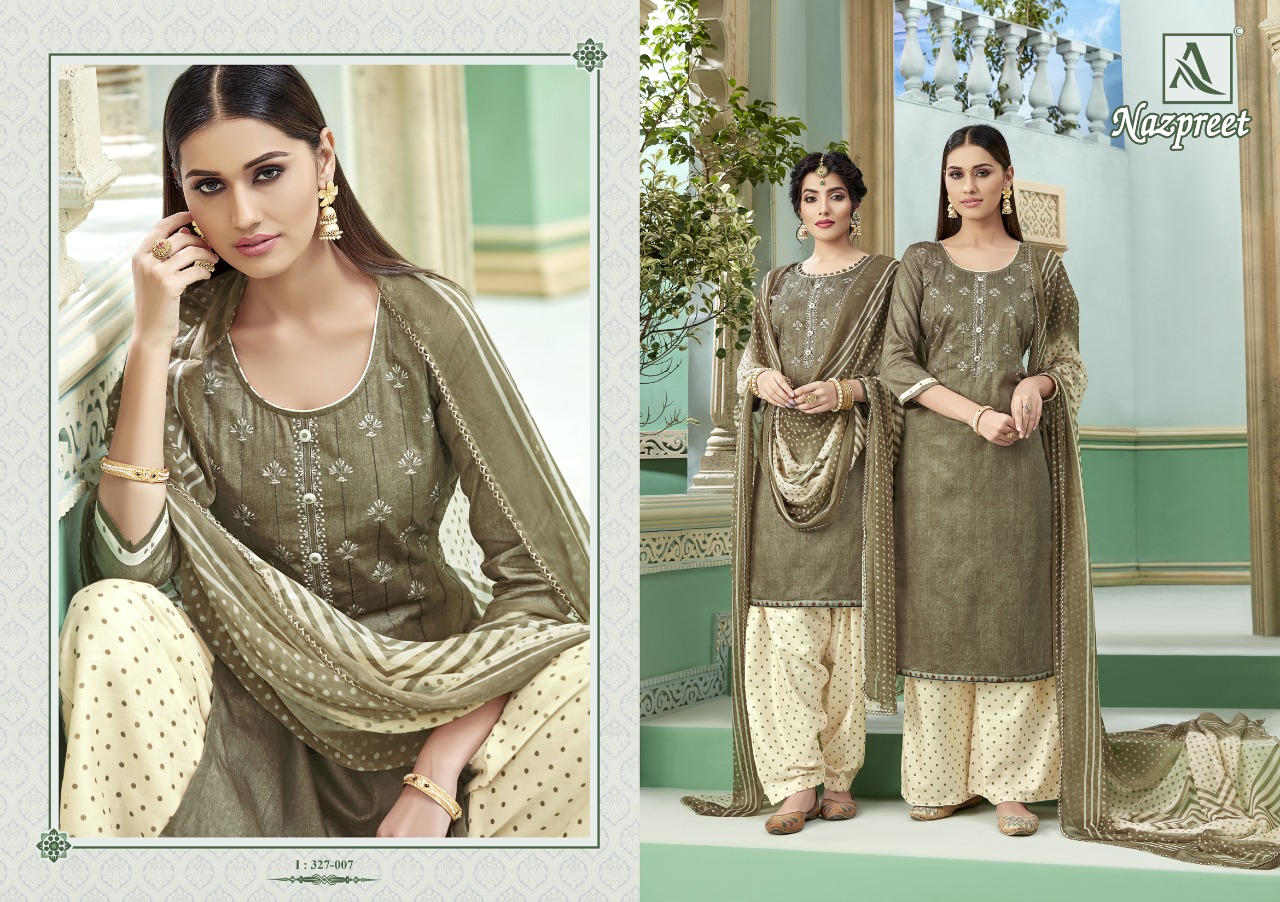 Alok Present Nazpreet Dress Material Catalogue