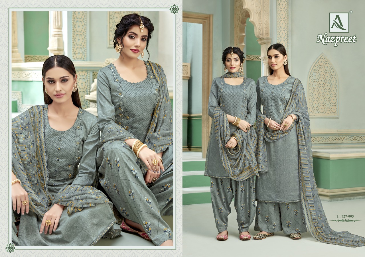 Alok Present Nazpreet Dress Material Catalogue