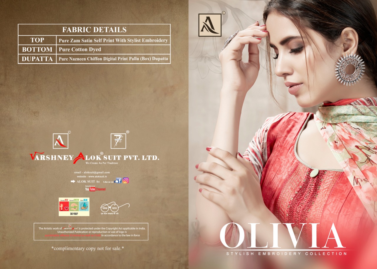 Alok Present Olivia Dress Material Collection.