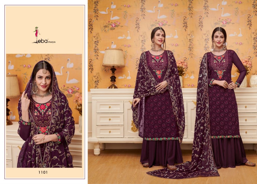 Eba Lifestyle Present Mount Black Vol 3 Dress Material Catalogue
