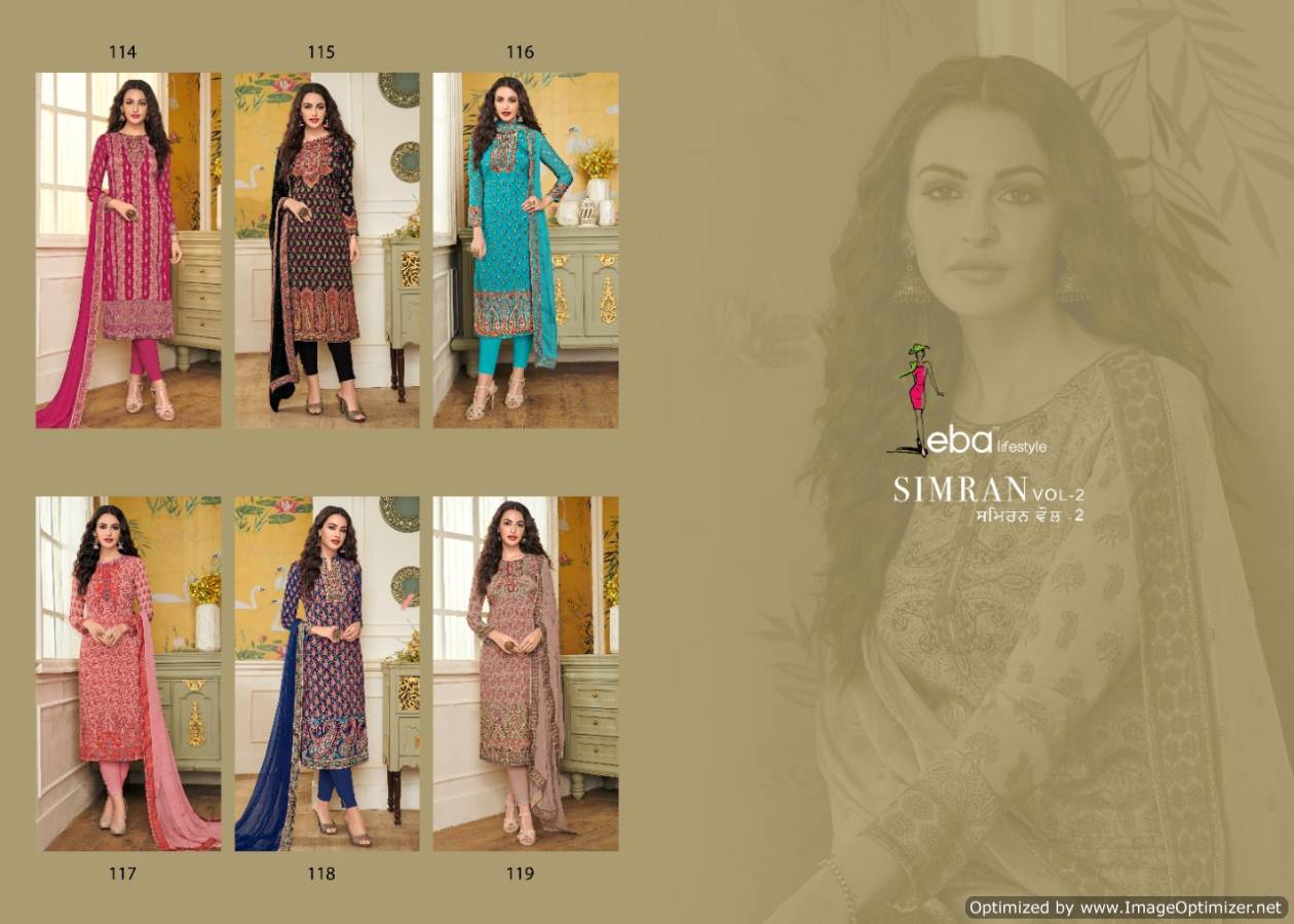 Eba Present Simran Vol 2 Printed Dress Material