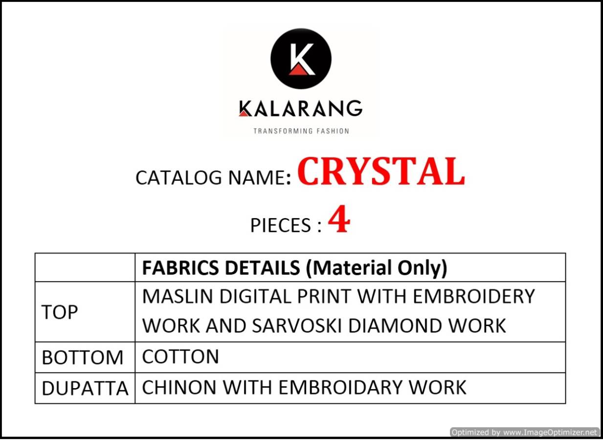 Kalarang Present Crystal Digital Printed Dress Material