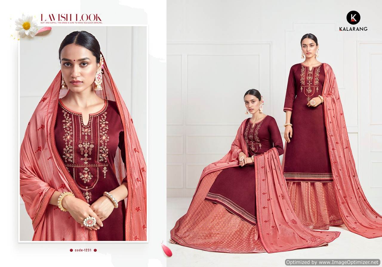 Kalarang Present Black Berry Salwar Suits Collection