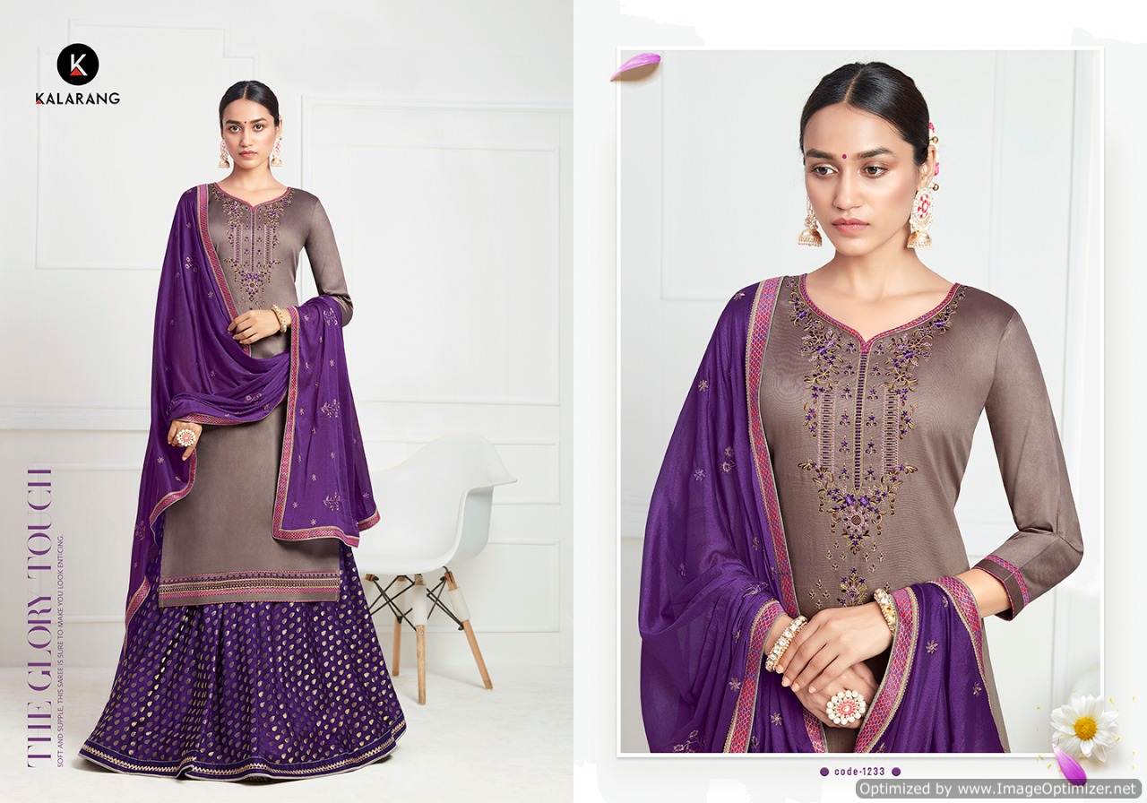Kalarang Present Black Berry Salwar Suits Collection