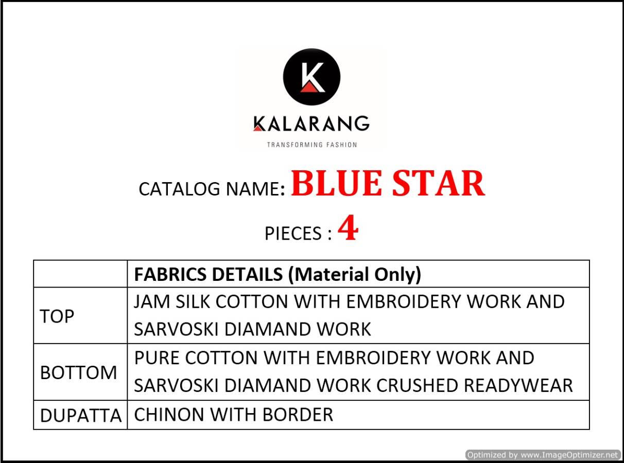 Kalarang Present Blue Star Salwar Suits Collection