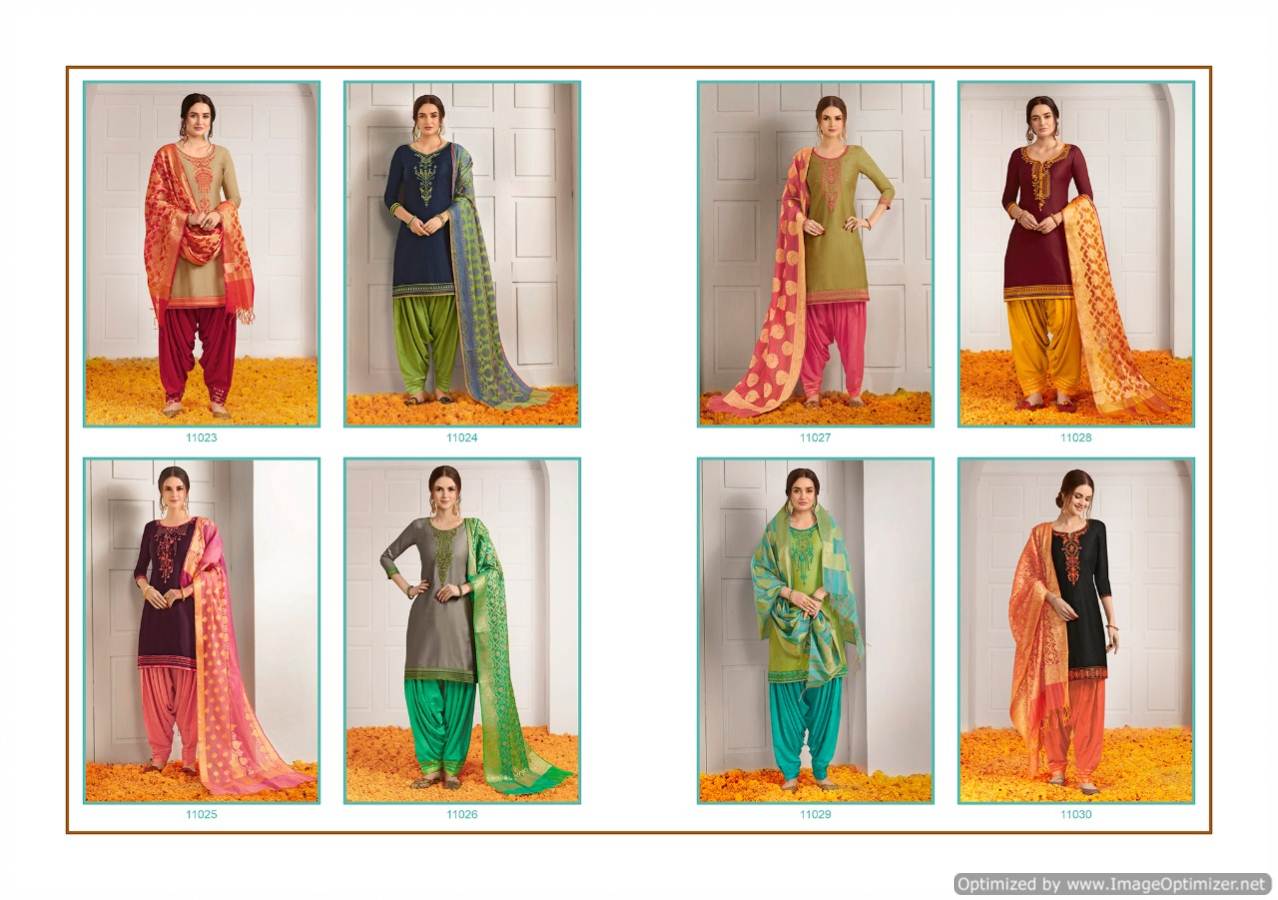 Kalaroop Present Sunheri By Patiala Ready Made Collection