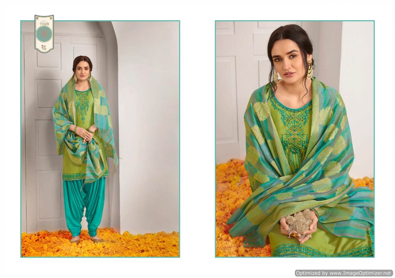 Kalaroop Present Sunheri By Patiala Ready Made Collection