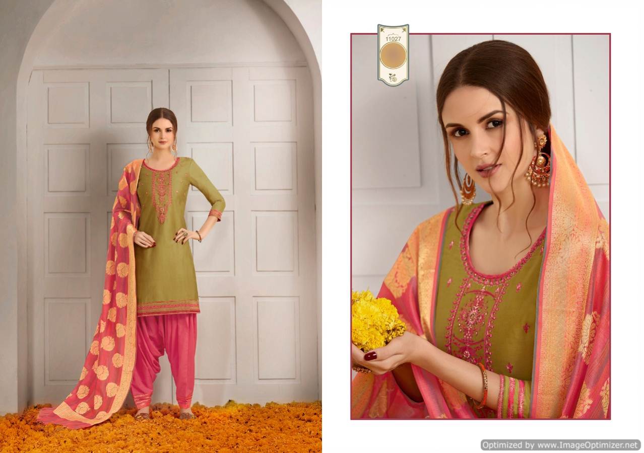 Kalaroop Present Sunheri By Patiala Ready Made Collection