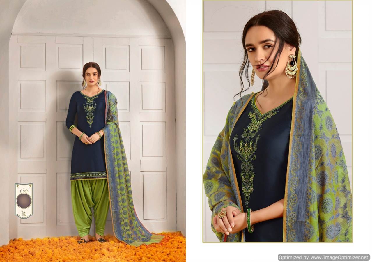 Kalaroop Present Sunheri By Patiala Ready Made Collection