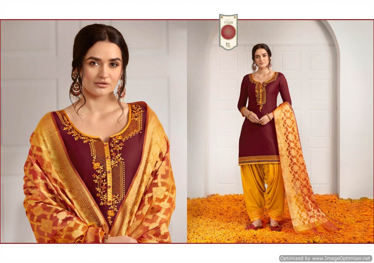 Kalaroop Present Sunheri By Patiala Ready Made Collection