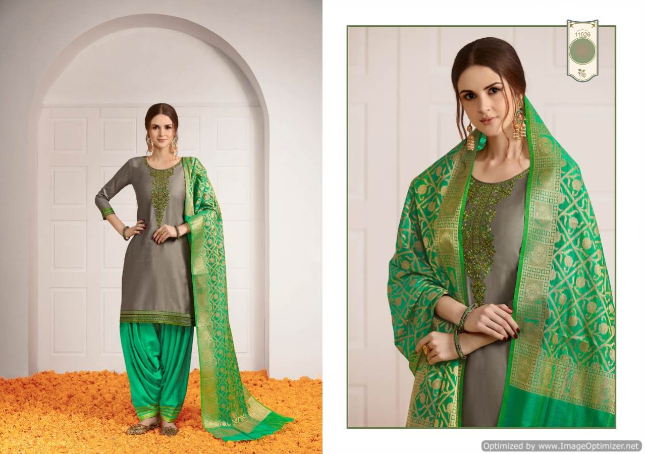 Kalaroop Present Sunheri By Patiala Ready Made Collection