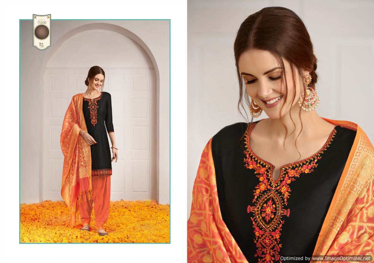 Kalaroop Present Sunheri By Patiala Ready Made Collection