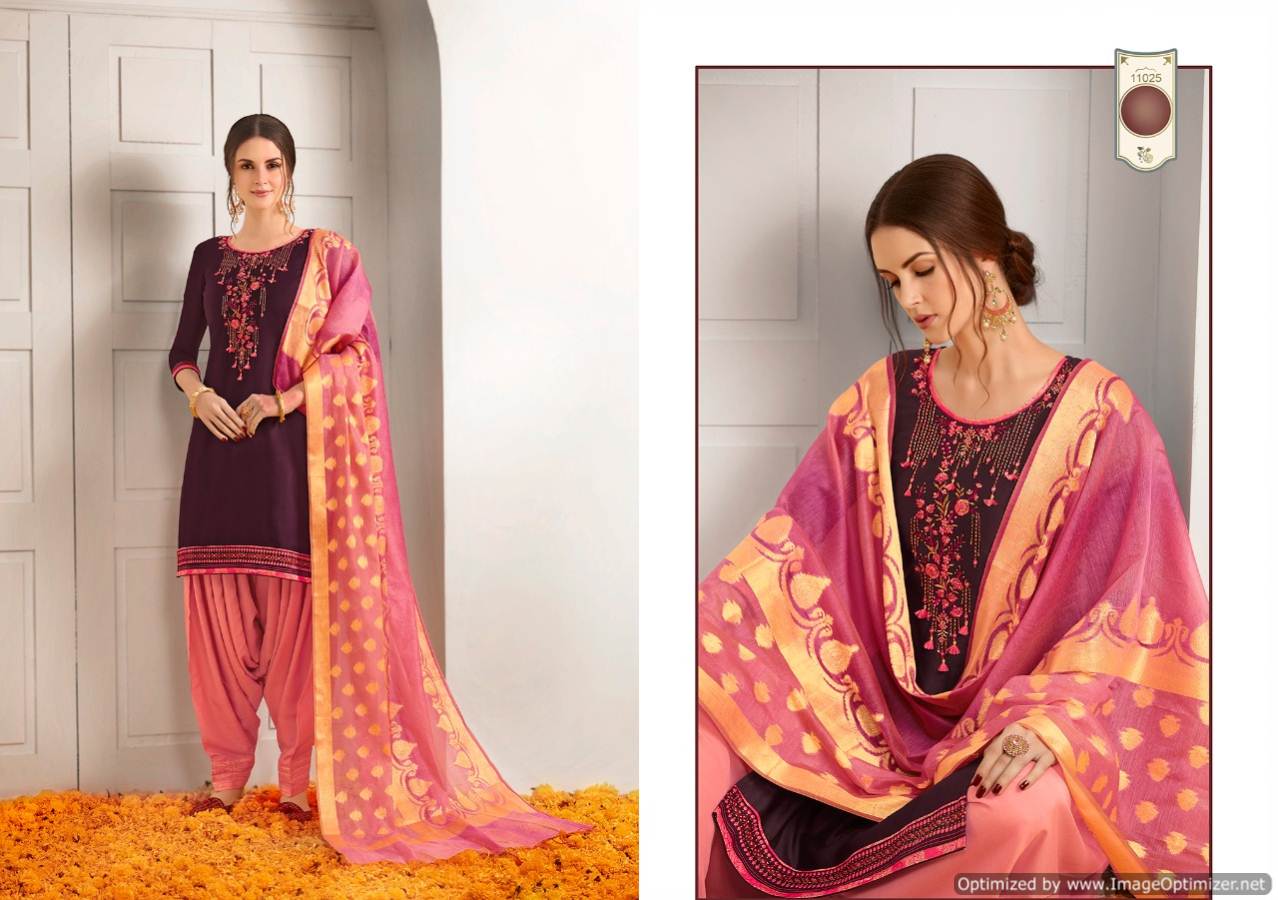 Kalaroop Present Sunheri By Patiala Ready Made Collection