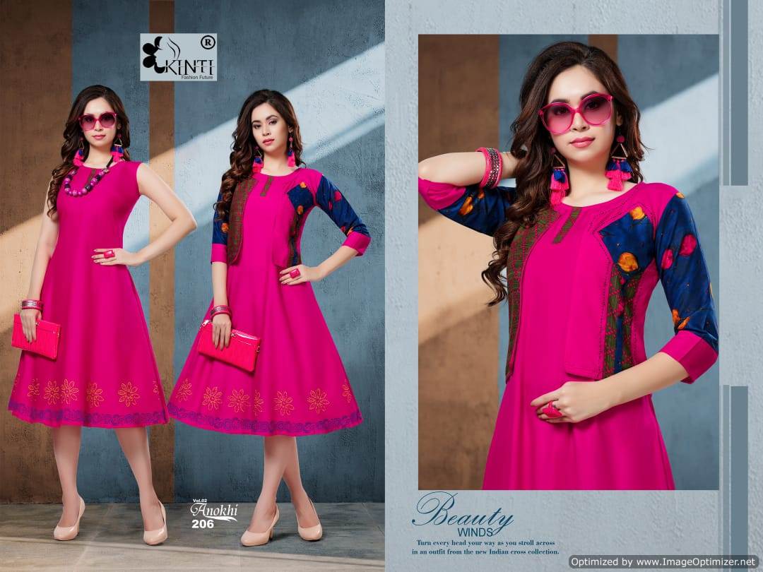 Kinti Present Anokhi Vol 2 Jacket Style Kurtis Catalogue