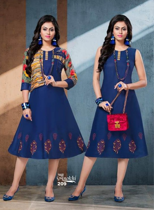 Kinti Present Anokhi Vol 2 Jacket Style Kurtis Catalogue