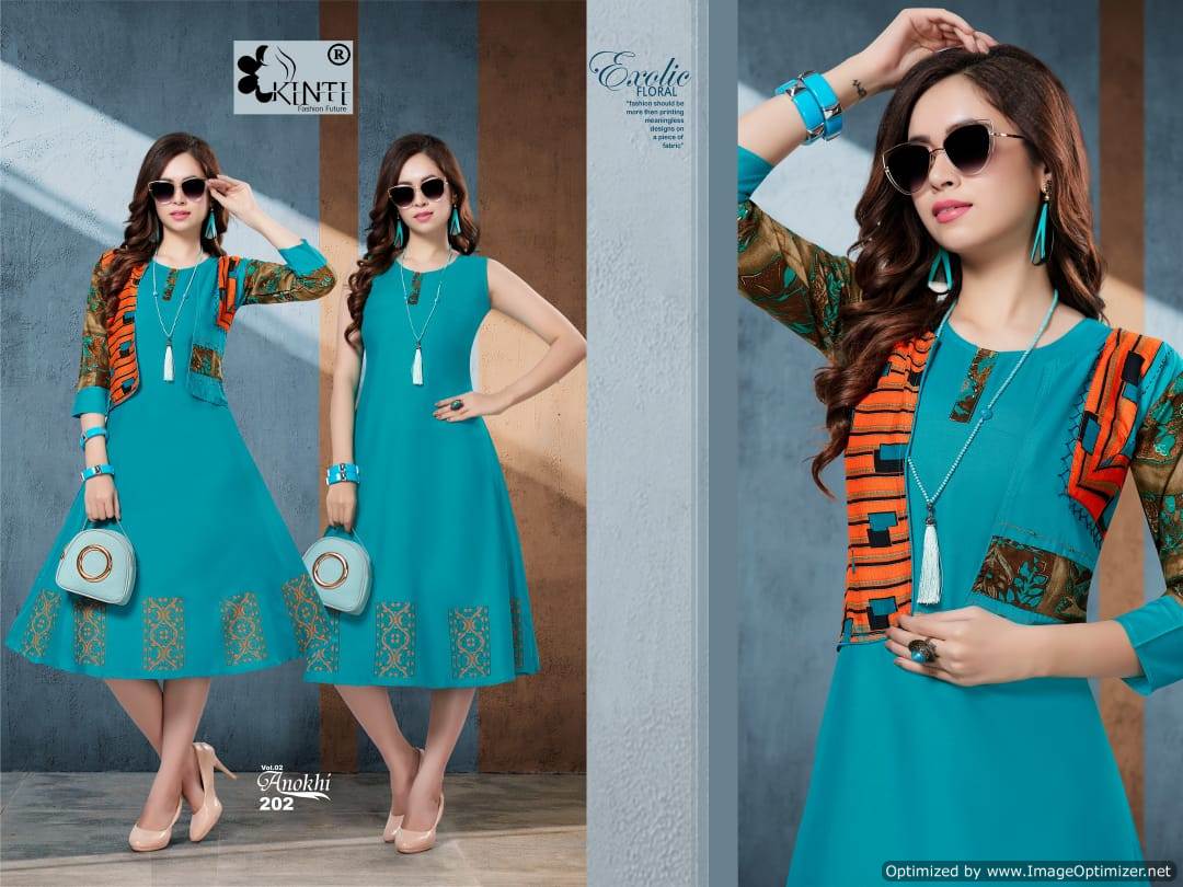 Kinti Present Anokhi Vol 2 Jacket Style Kurtis Catalogue