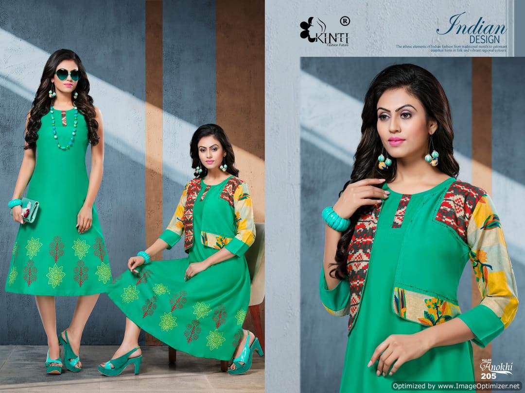 Kinti Present Anokhi Vol 2 Jacket Style Kurtis Catalogue