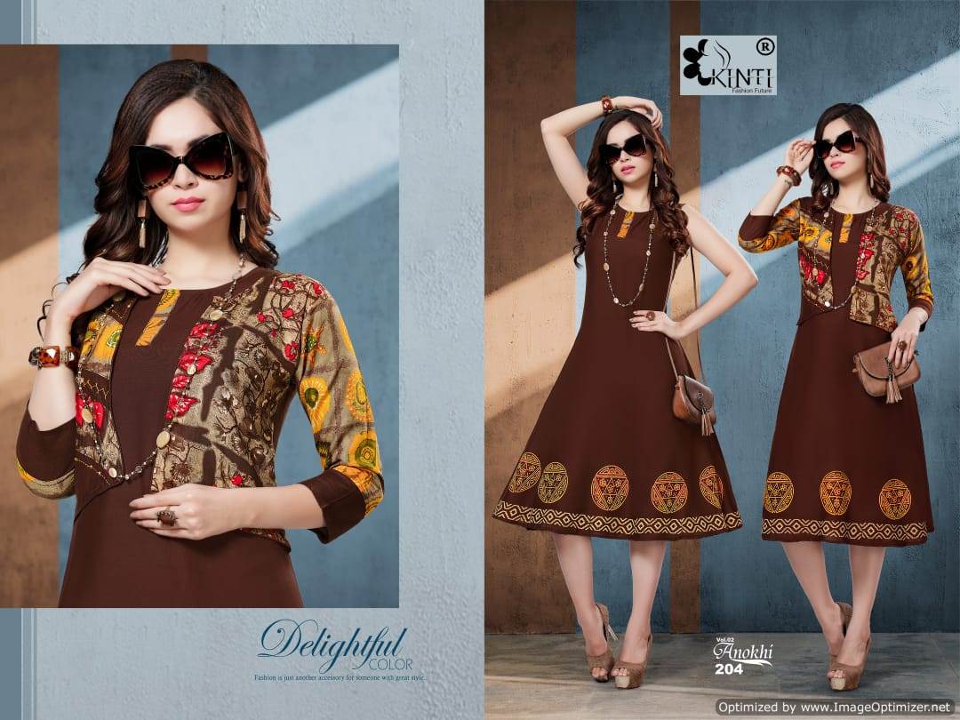 Kinti Present Anokhi Vol 2 Jacket Style Kurtis Catalogue