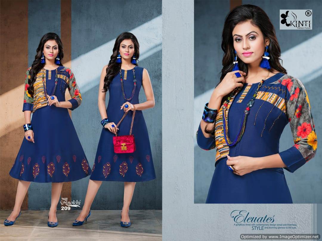 Kinti Present Anokhi Vol 2 Jacket Style Kurtis Catalogue