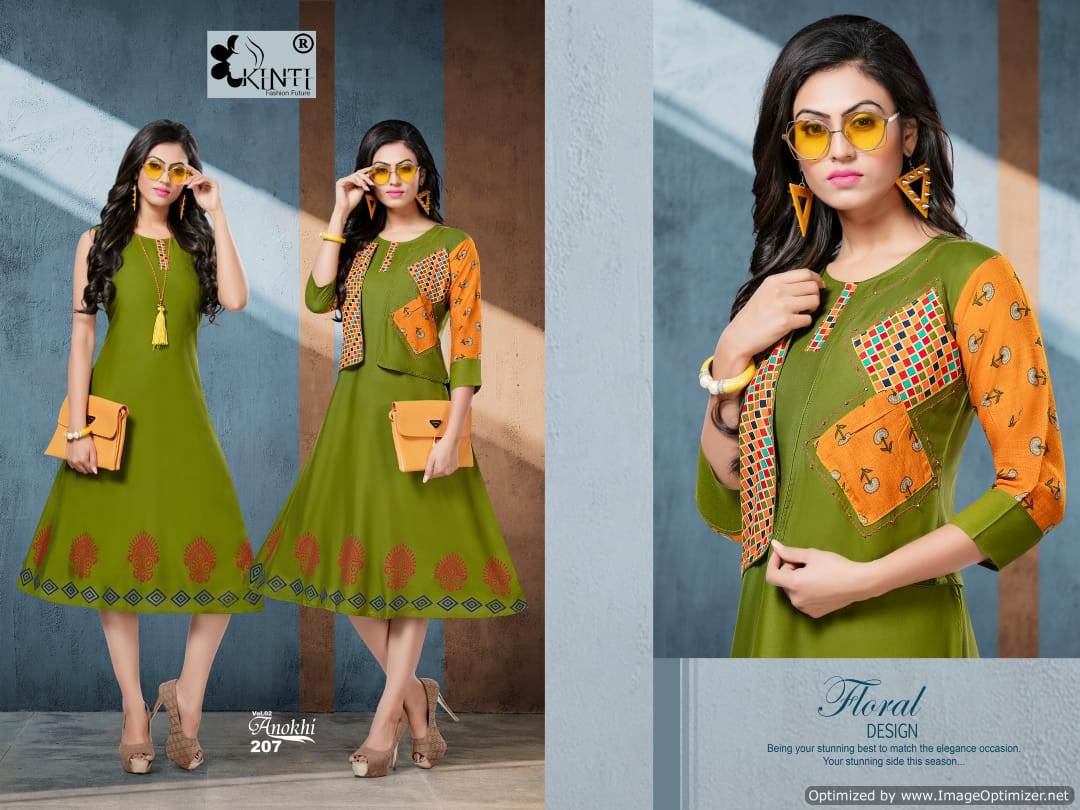 Kinti Present Anokhi Vol 2 Jacket Style Kurtis Catalogue