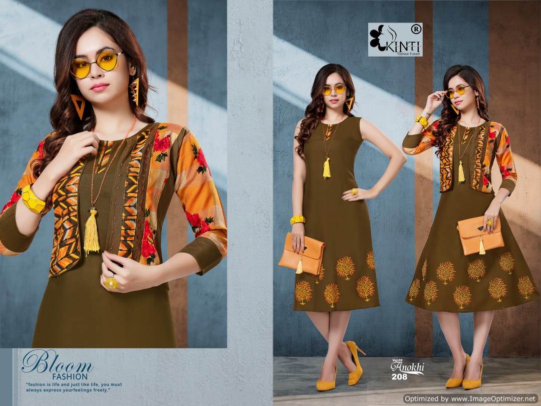 Kinti Present Anokhi Vol 2 Jacket Style Kurtis Catalogue
