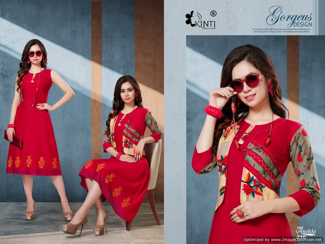 Kinti Present Anokhi Vol 2 Jacket Style Kurtis Catalogue