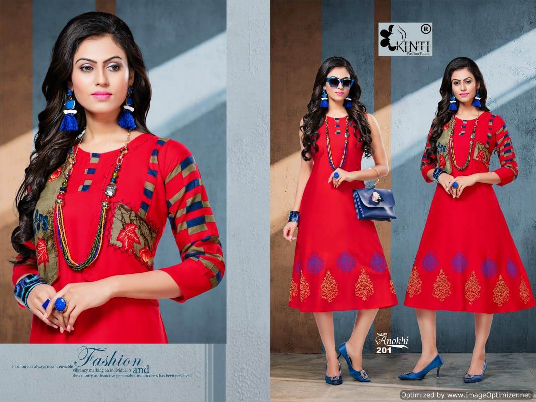 Kinti Present Anokhi Vol 2 Jacket Style Kurtis Catalogue