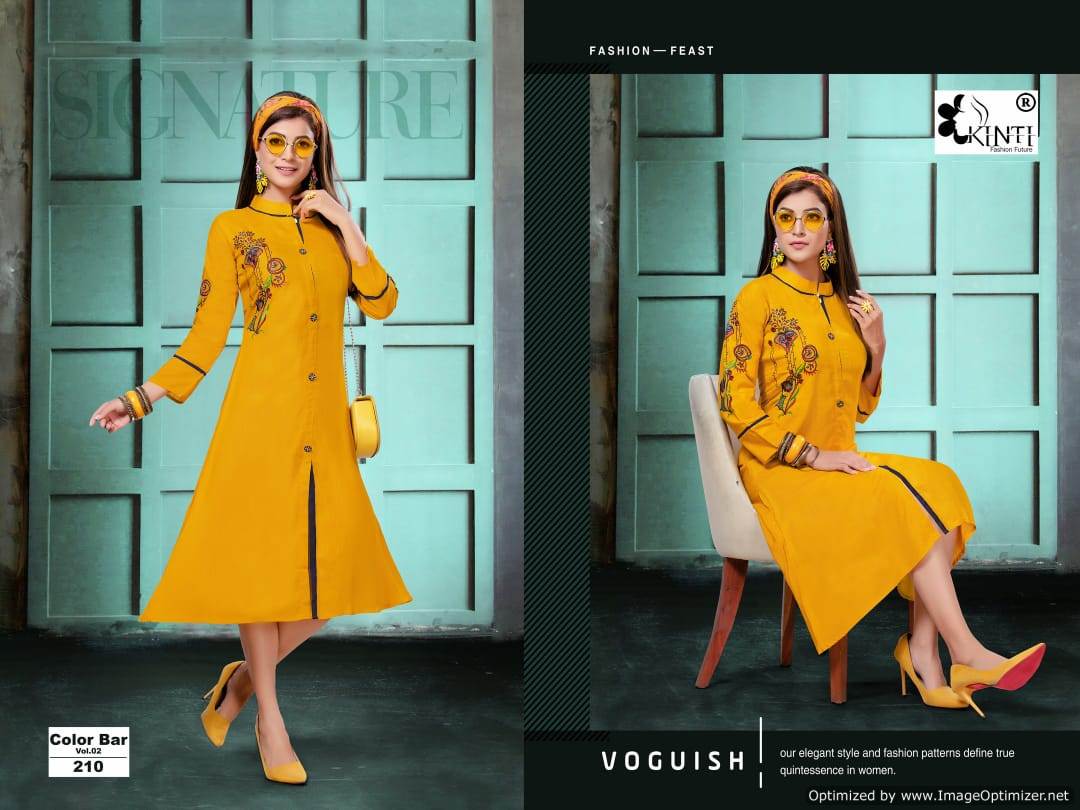 Kinti By Colorbar 2 Rayon Slub Printed Short Kurti