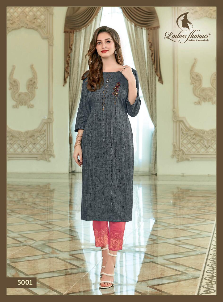 Ladies Flavour Present Dzire Vol 2 Kurtis With Bottom Catalogue