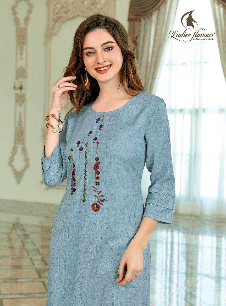 Ladies Flavour Present Dzire Vol 2 Kurtis With Bottom Catalogue