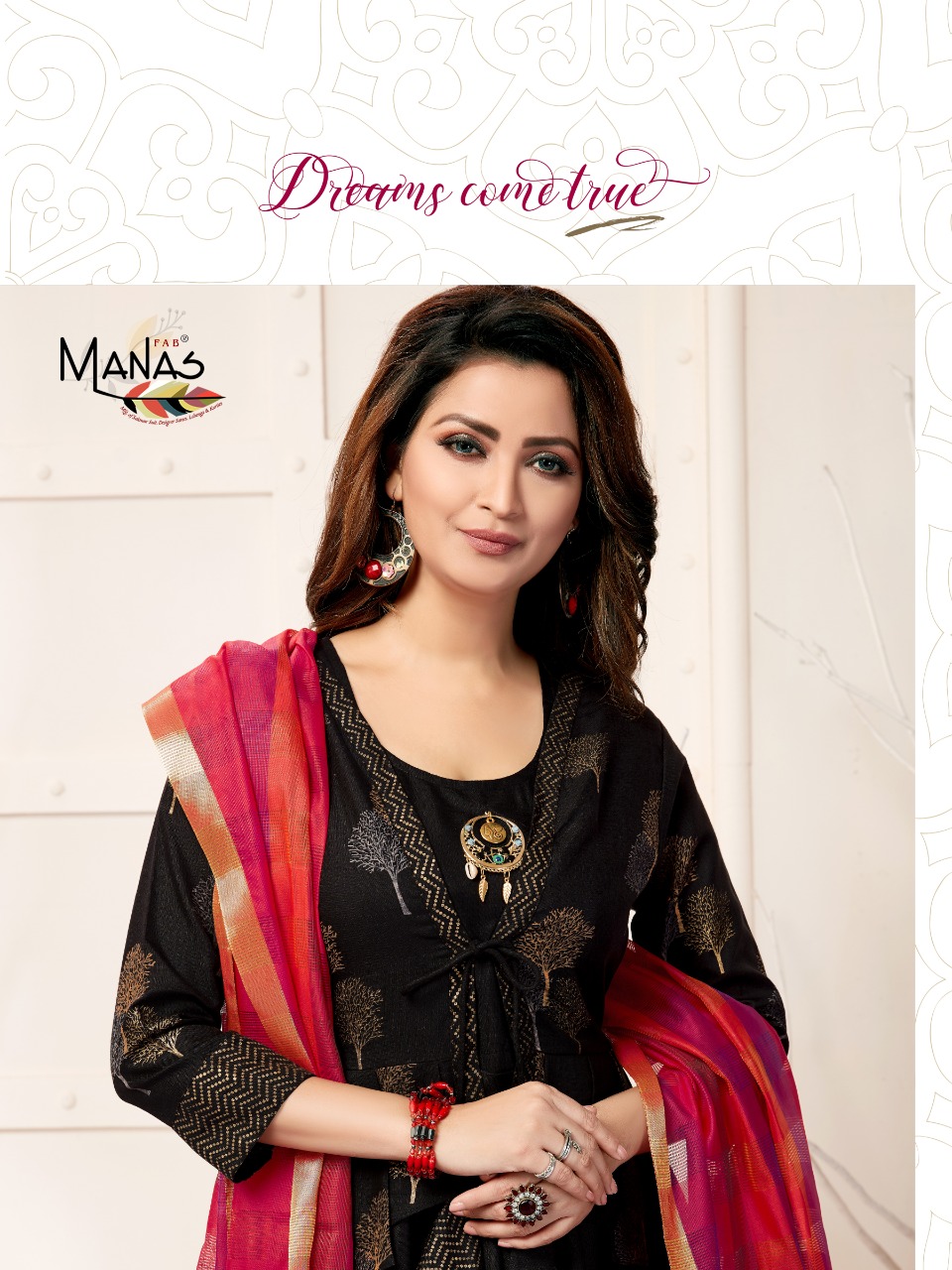 Manas Present Kiara Vol 3 Long Kurtis With Dupatta Catalogue