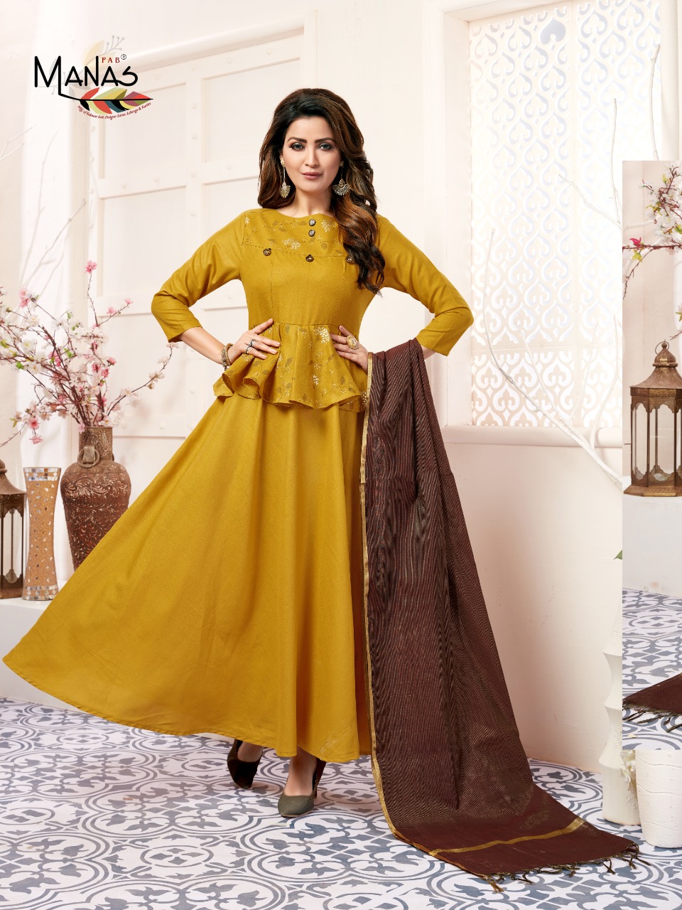 Manas Present Kiara Vol 3 Long Kurtis With Dupatta Catalogue