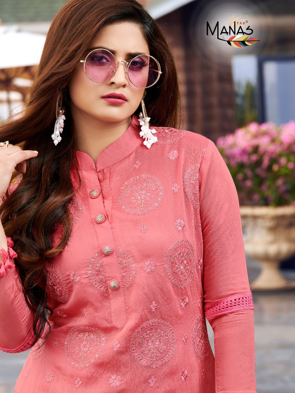 Manas  Present Lucknowi Kurtis Catalogue