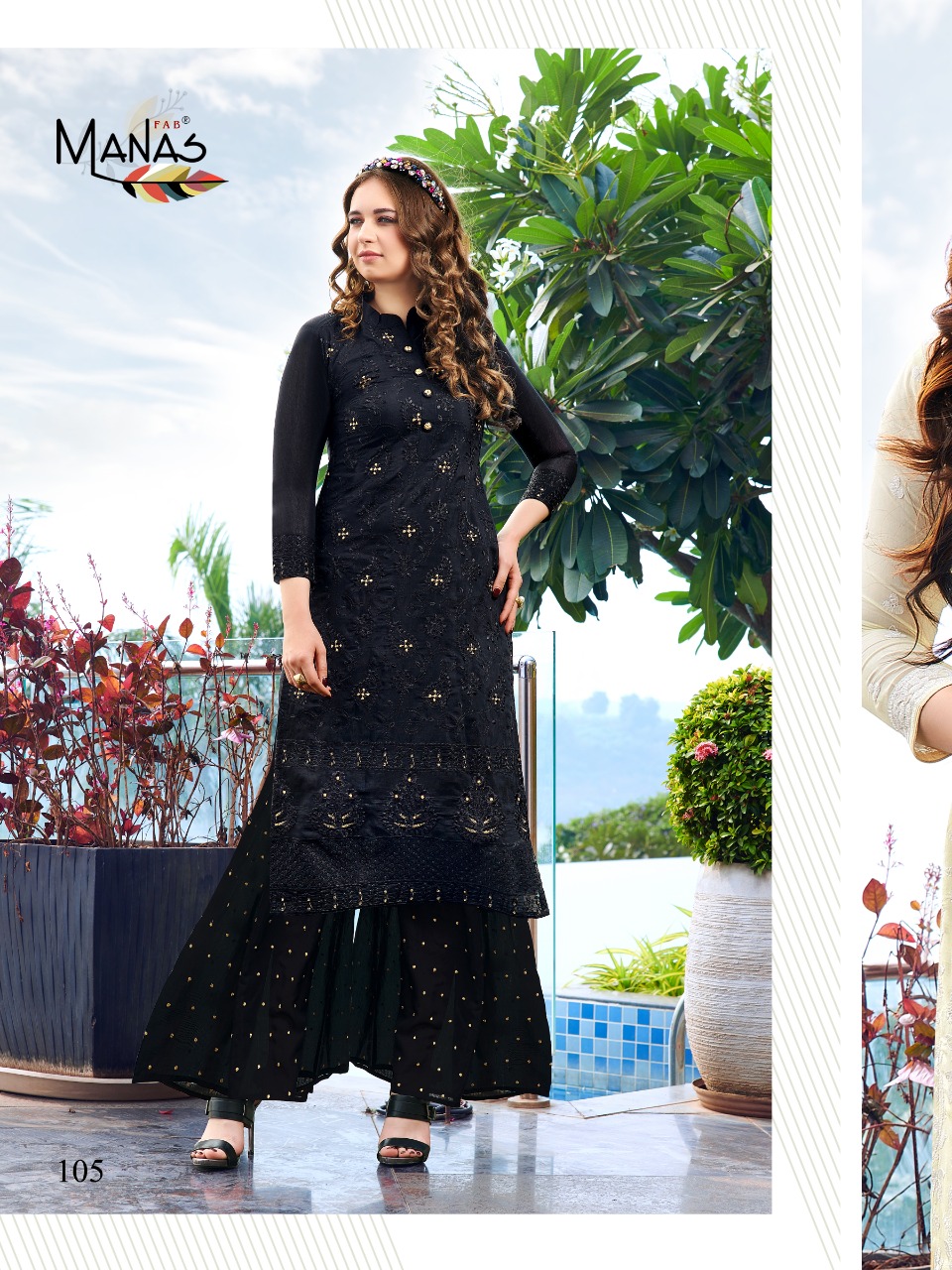 Manas  Present Lucknowi Kurtis Catalogue