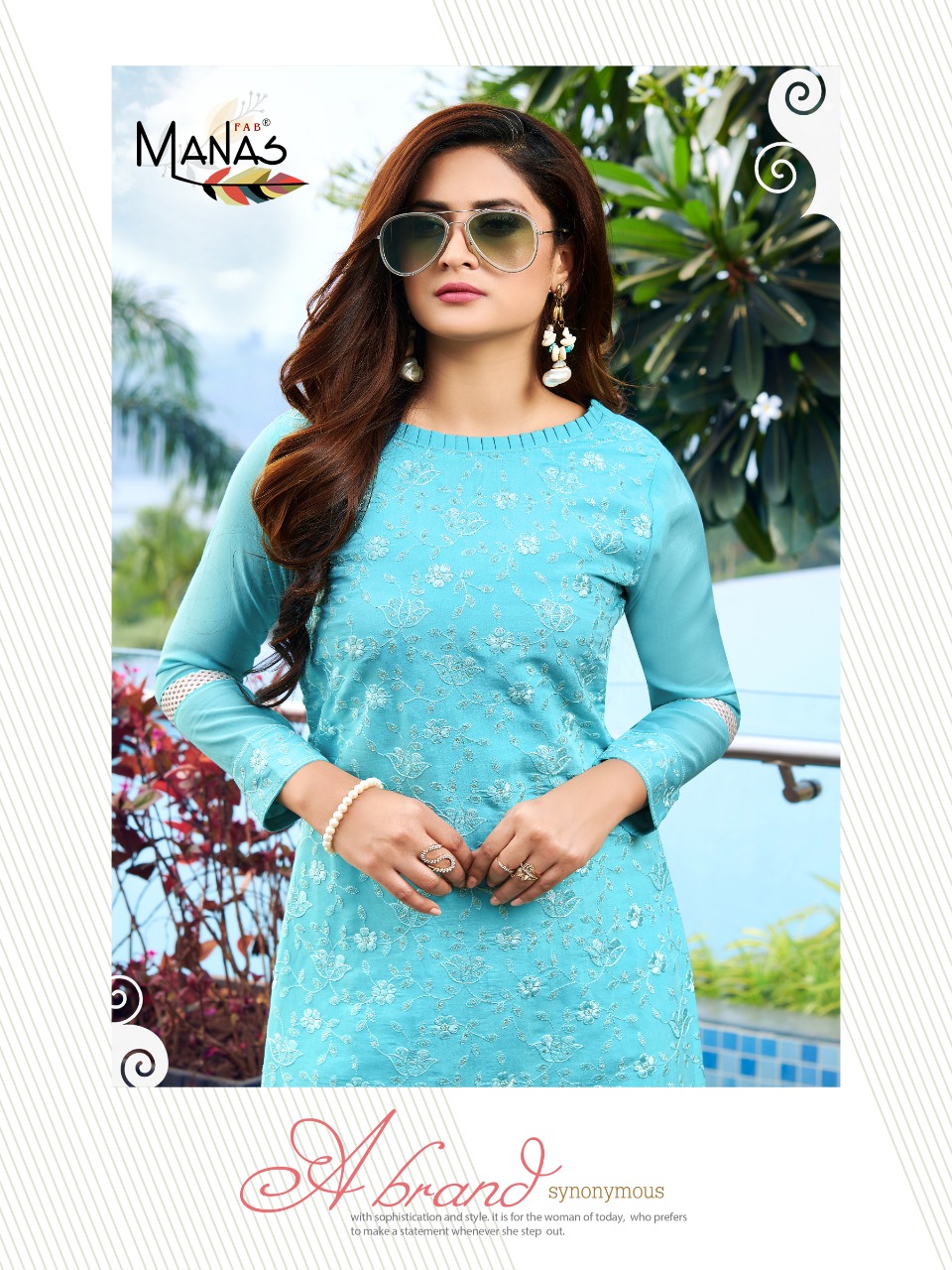 Manas  Present Lucknowi Kurtis Catalogue