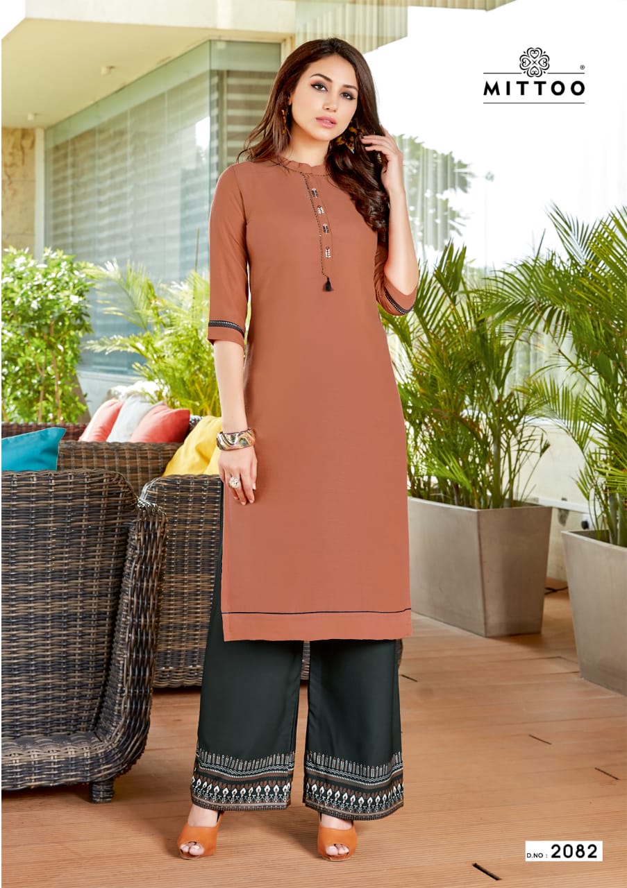 Mittoo Present Panghat Vol 12 Kurtis With Plazzo Catalogue