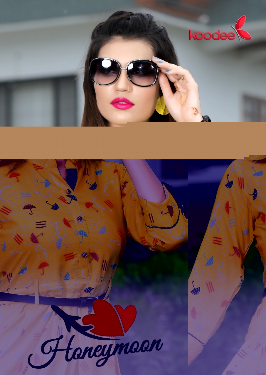 Koodee Present Honeymoon Festival  Wear Kurtis Collection