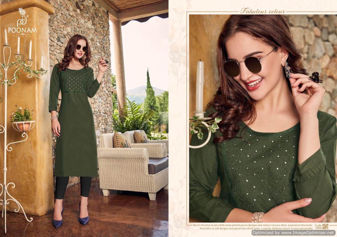Poonam Present Asiana Vol 3 Kurtis Collection.
