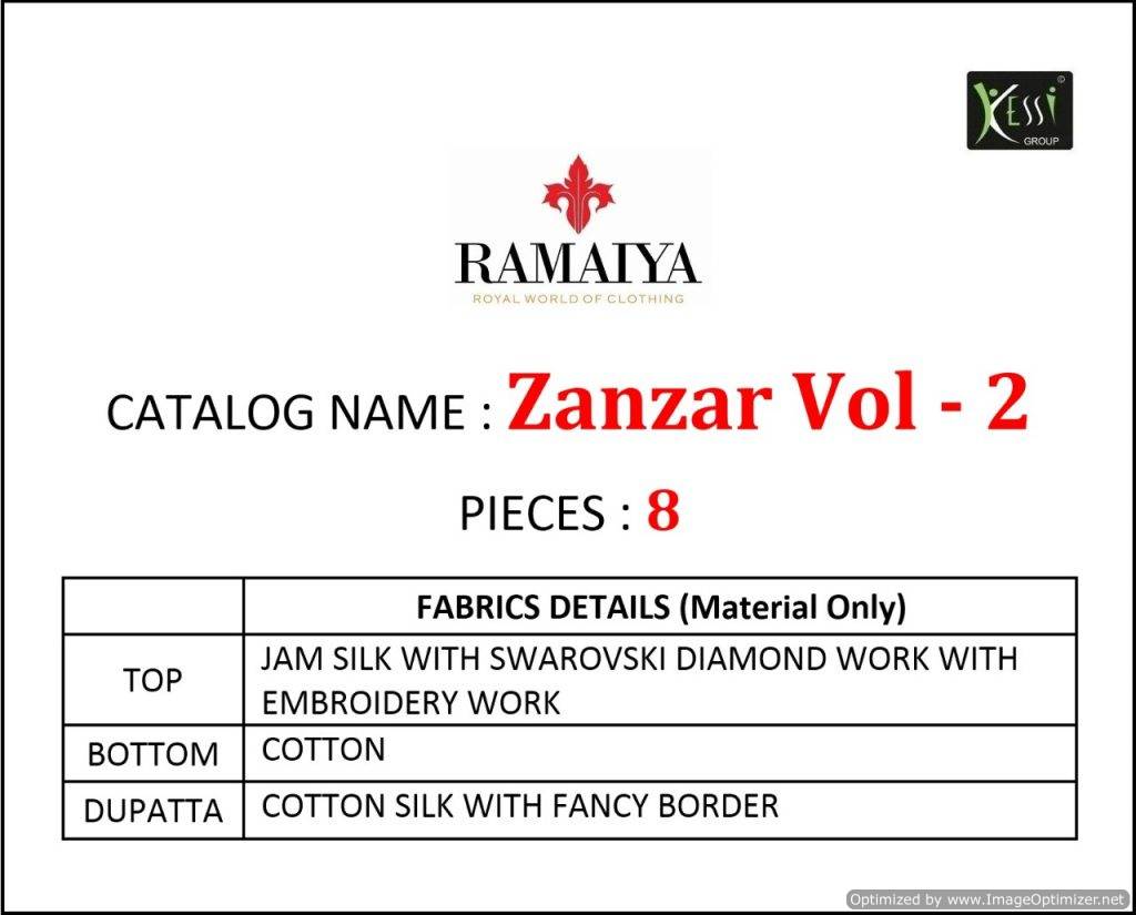 Ramaiya Present Zanzar Vol 2 Dress Material Collection