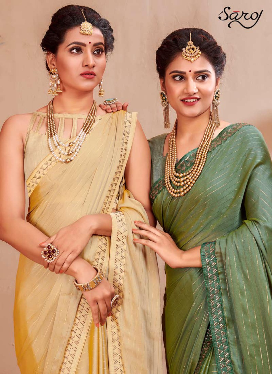 Saroj  Present Monali Festival Wear Sarees Catalogue
