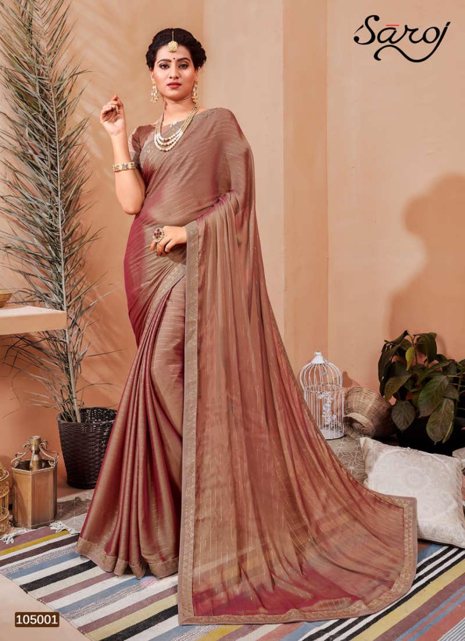Saroj  Present Monali Festival Wear Sarees Catalogue