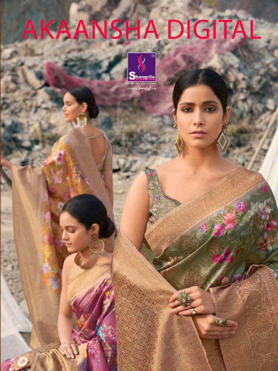 Shangrila Present Akaansha Digital Sarees Catalogue