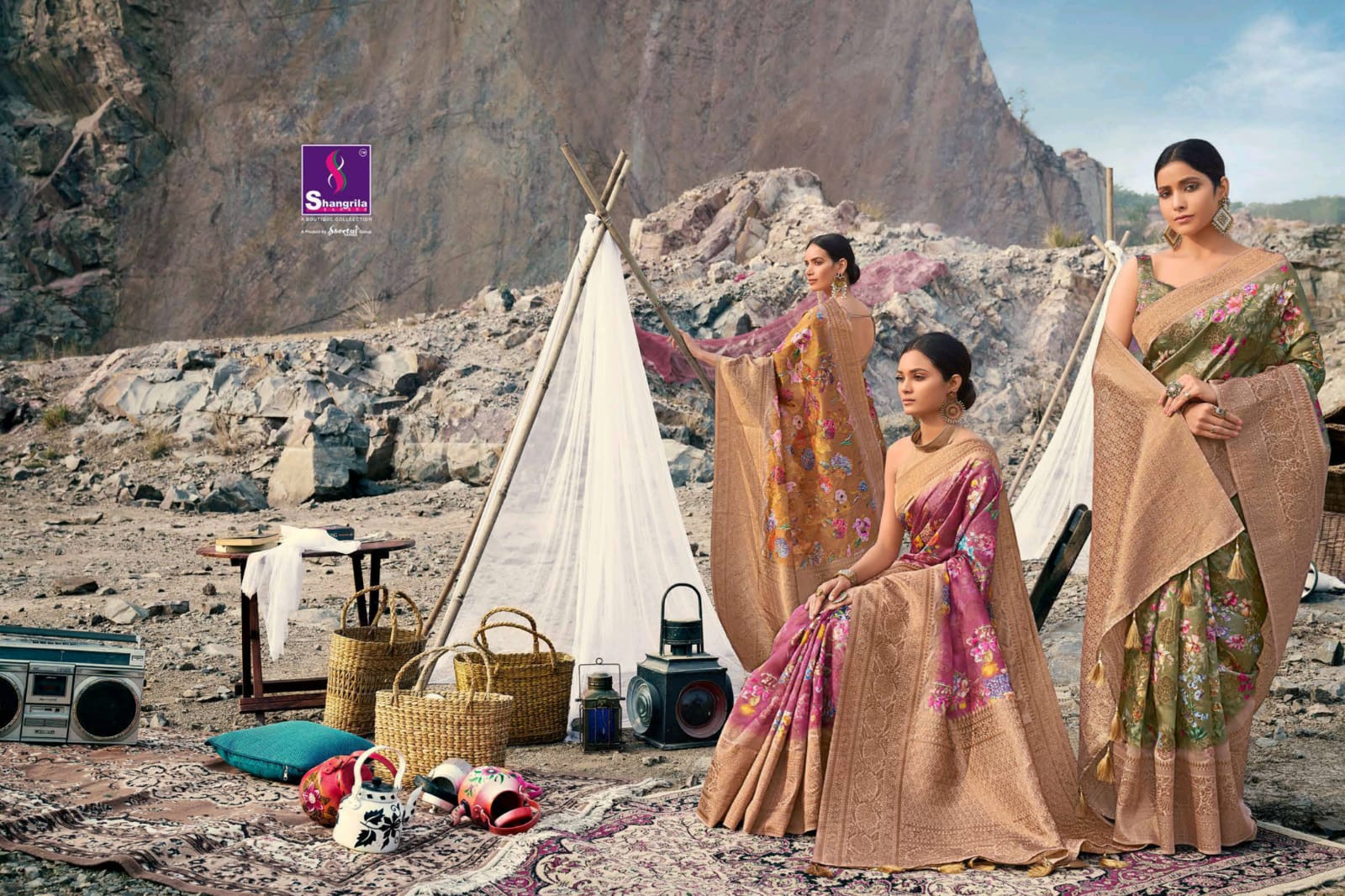 Shangrila Present Akaansha Digital Sarees Catalogue