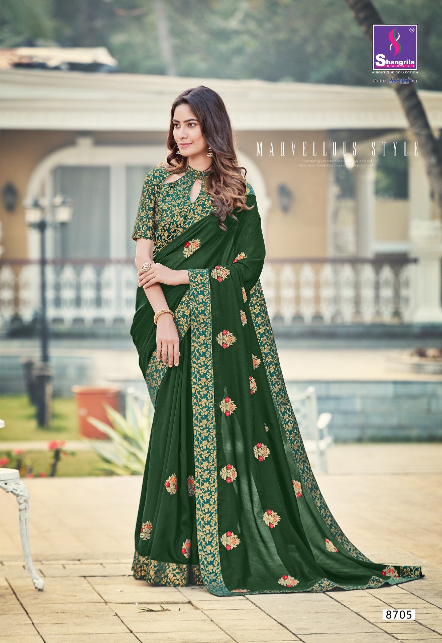 Shangrila Present Delight Weeding Wear Saress Catalogue