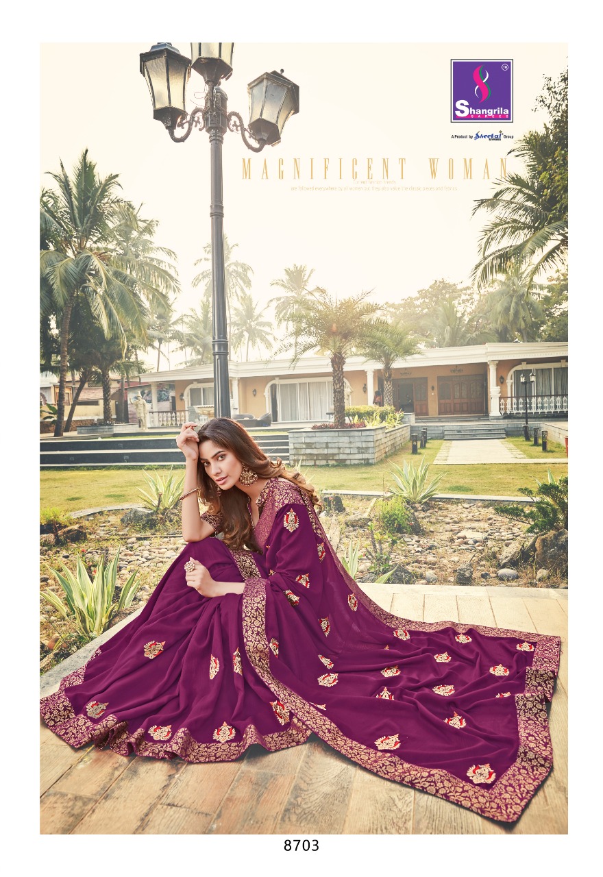 Shangrila Present Delight Weeding Wear Saress Catalogue