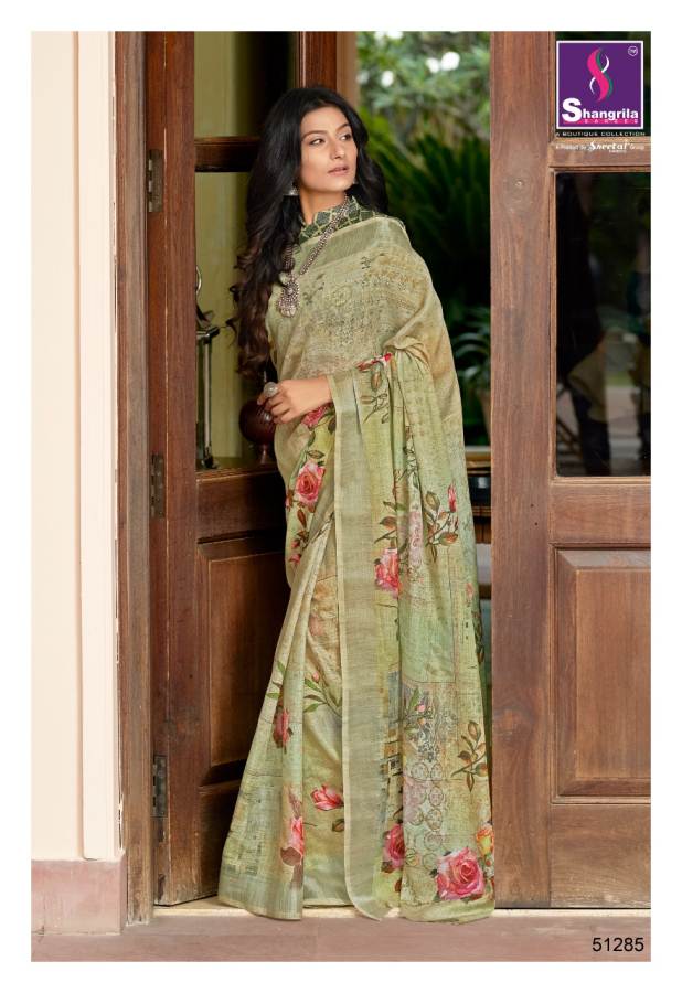 Shangrila Present Digital Linen Vol 3 Saree Catalogue